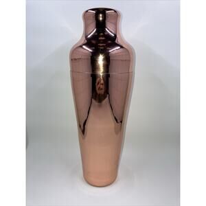 Viski Parisian Cocktail Shaker 25 oz Copper Plated Stainless Steel Shaker